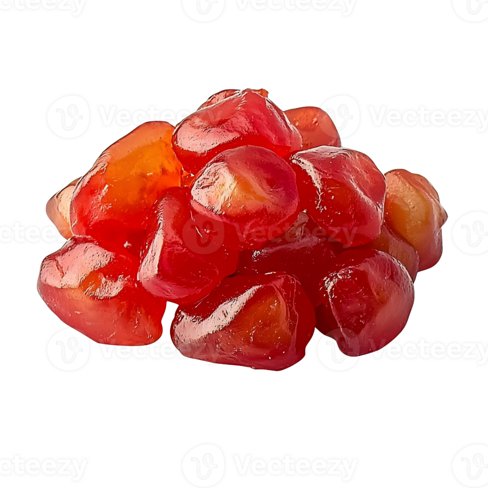 candied cherries pile of red glazed cherries isolated on black candied cherries pile of red glazed cherries isolated on black