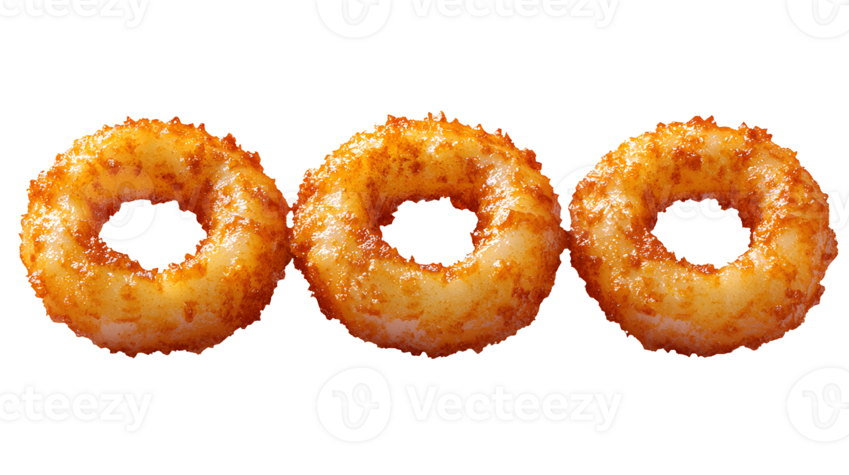 crispy onion rings isolated on transparent background png