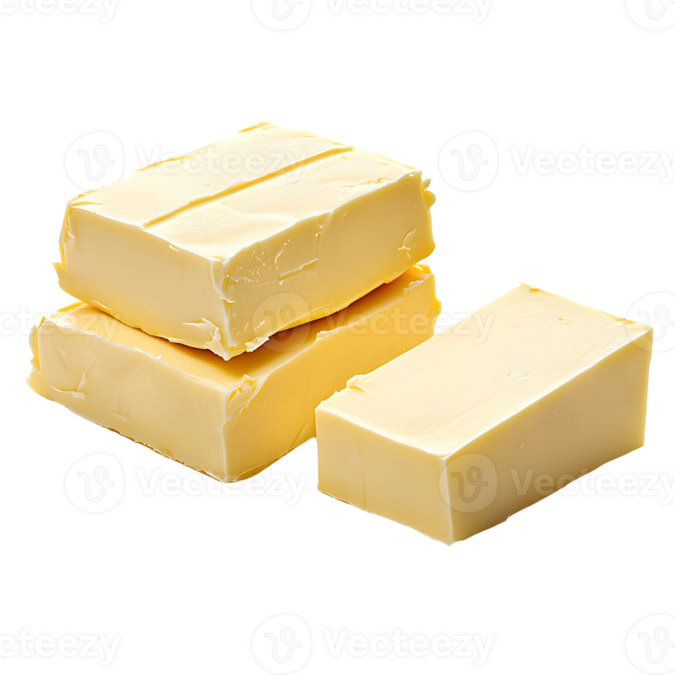 blocks of butter, isolated on transparent background png