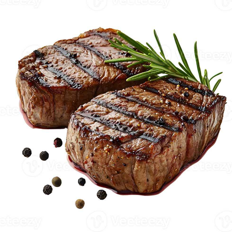 grilled beef steak isolated on white background png
