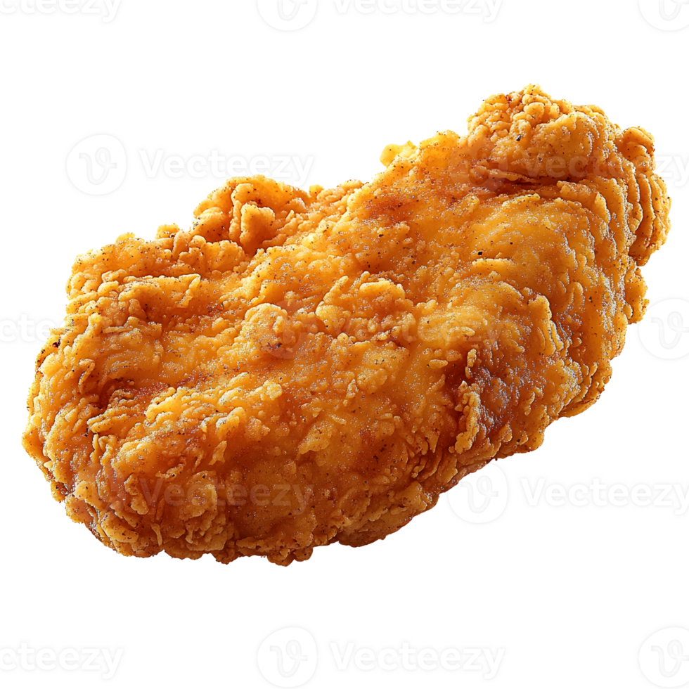 crispy fried chicken fillet isolated on white background png
