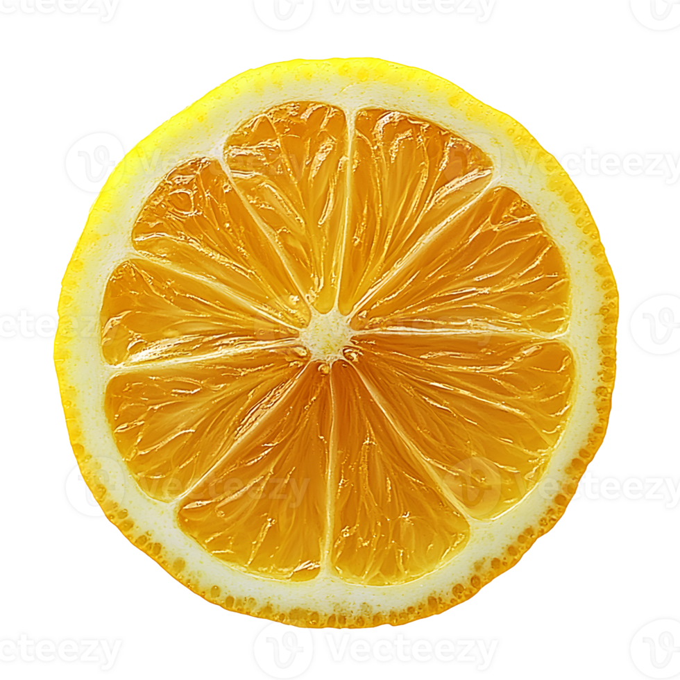 lemon slice, fresh fruit isolated on white background. png