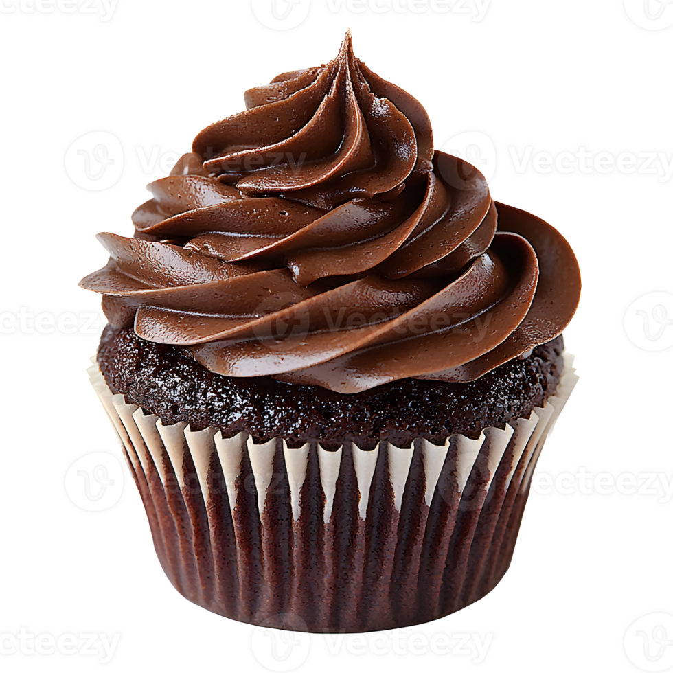 chocolate cupcake isolated on white background png