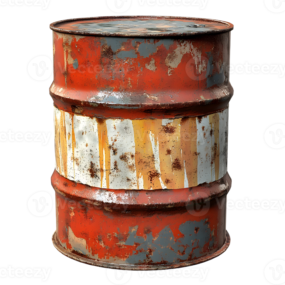 rusty oil barrel isolated on white background png