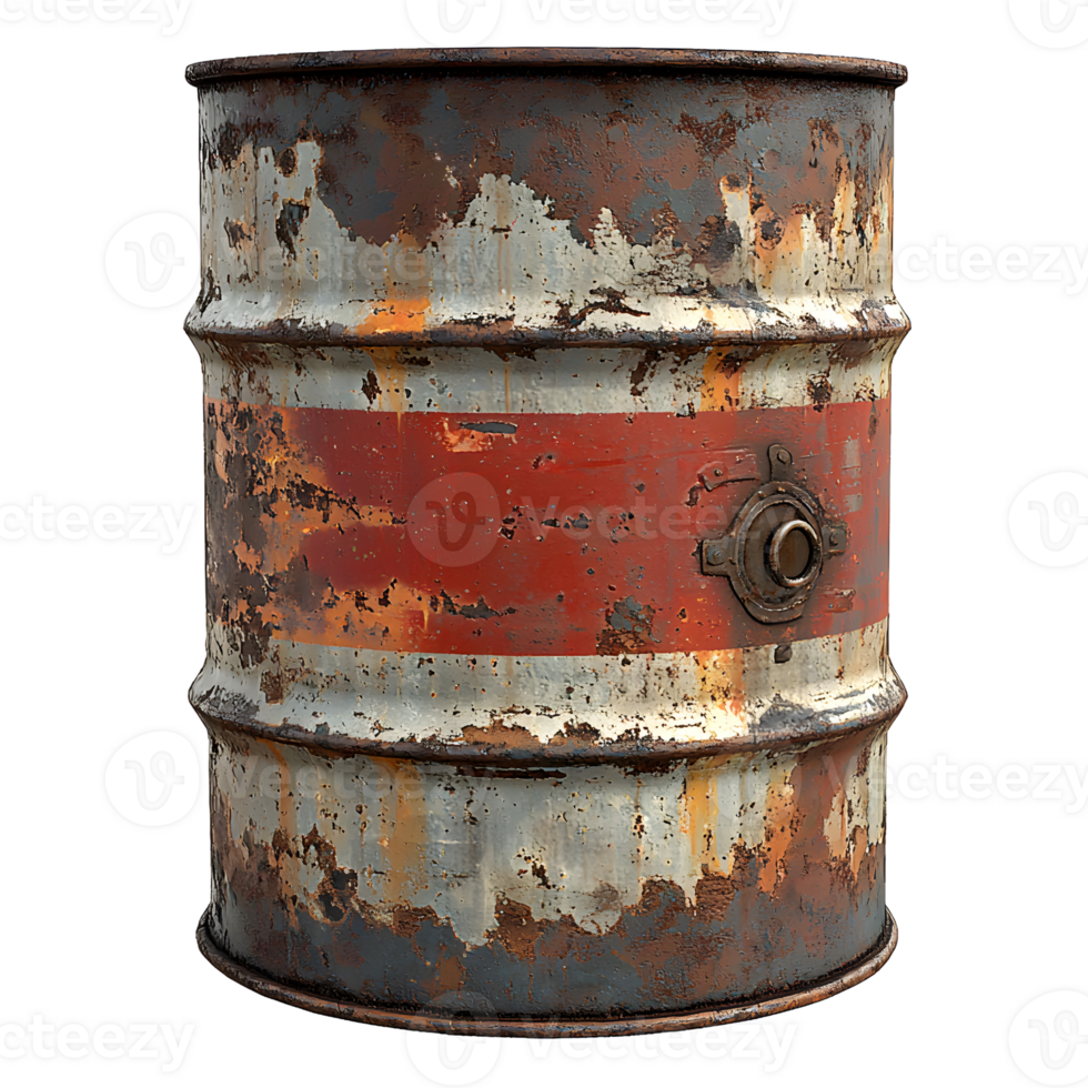rusty oil drum isolated on white background png