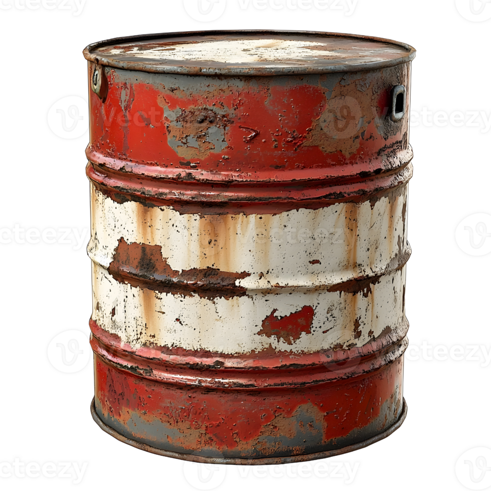 rusty metal barrel isolated on white background png