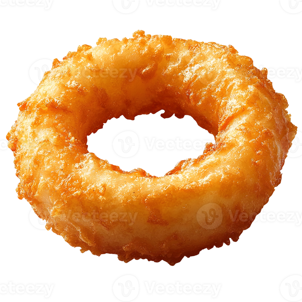 crispy onion ring isolated on white background. png