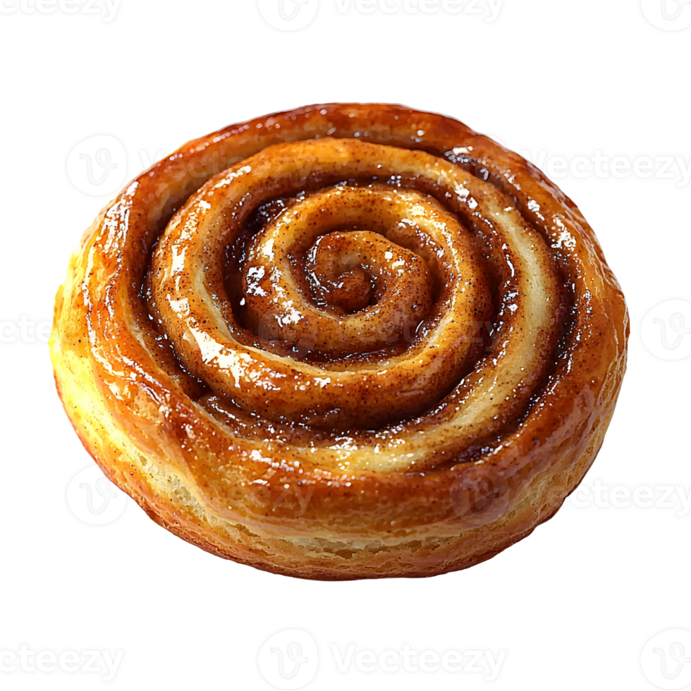 cinnamon roll on white background, close-up png