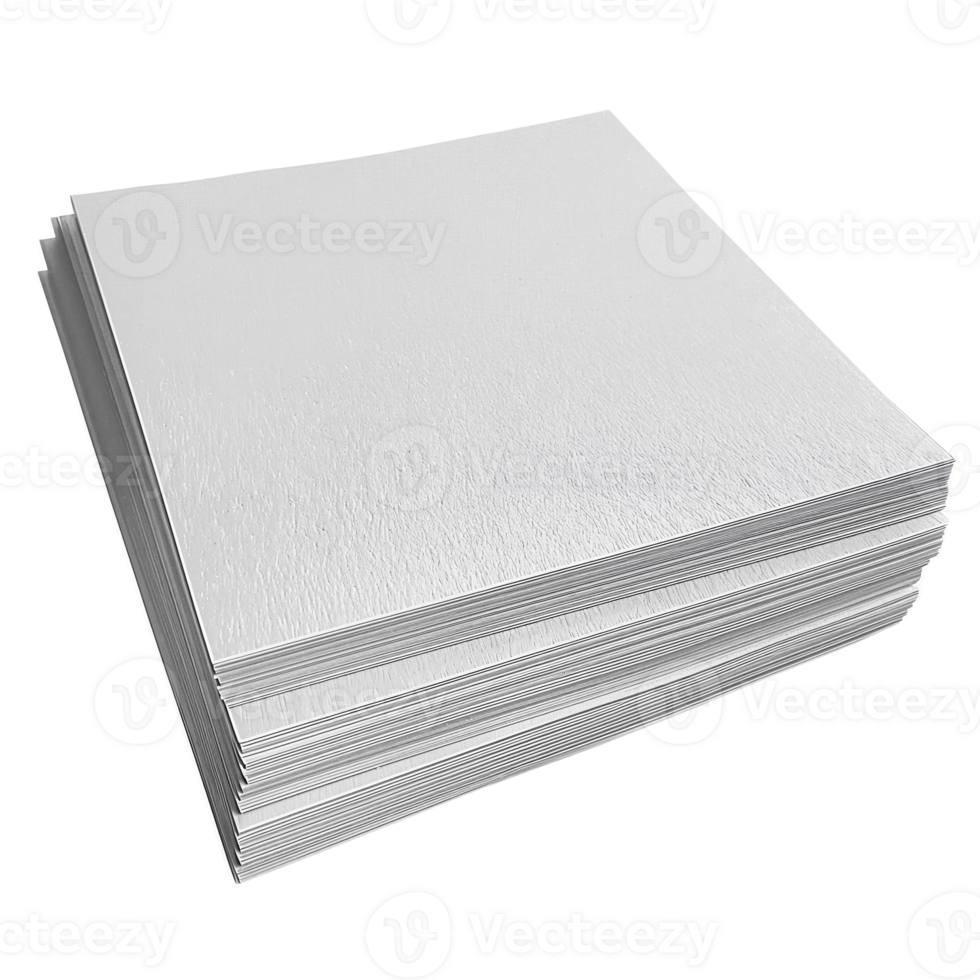 stack of white paper sheets isolated on black png