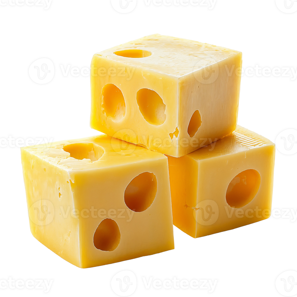 cheese cubes stacked on white background png