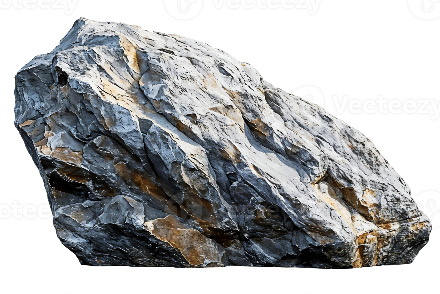 rock isolated on white background, gray stone texture png