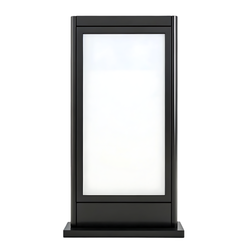 Blank vertical advertising lightbox mockup. png