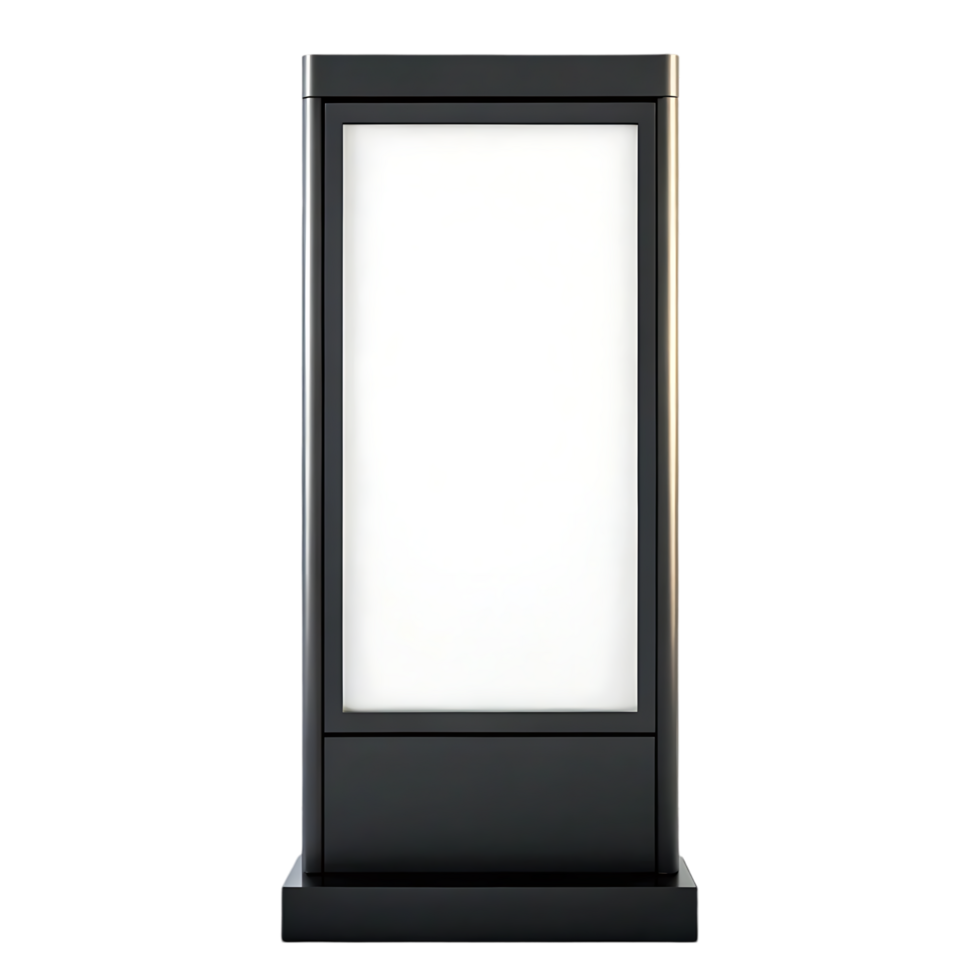 Blank vertical street advertising billboard mockup. png