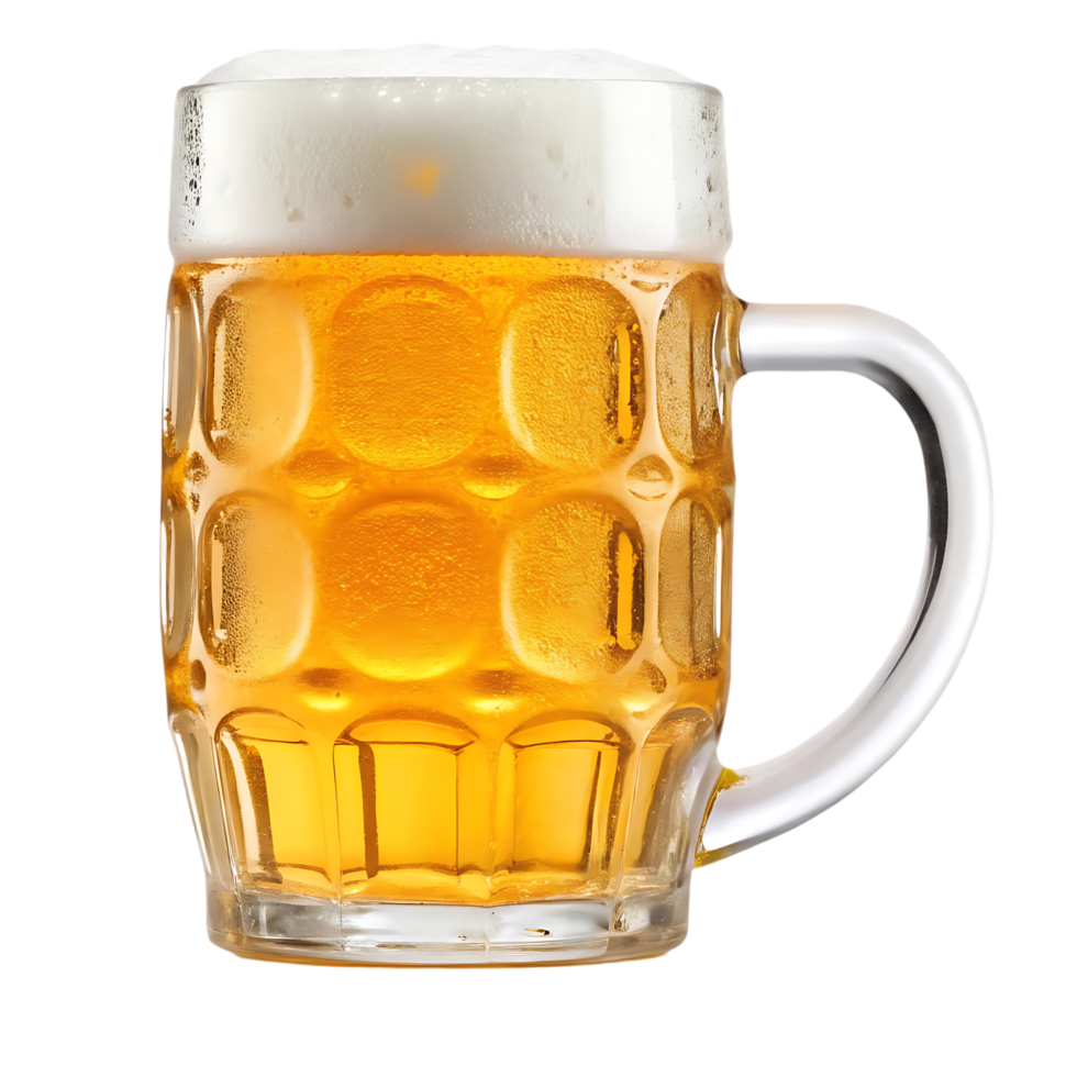 A refreshing glass of beer, perfect for a summer's day. png