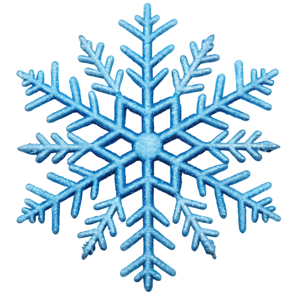Beautiful blue snowflake design. png