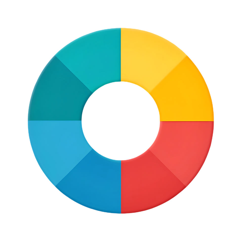 Colorful circular infographic element png