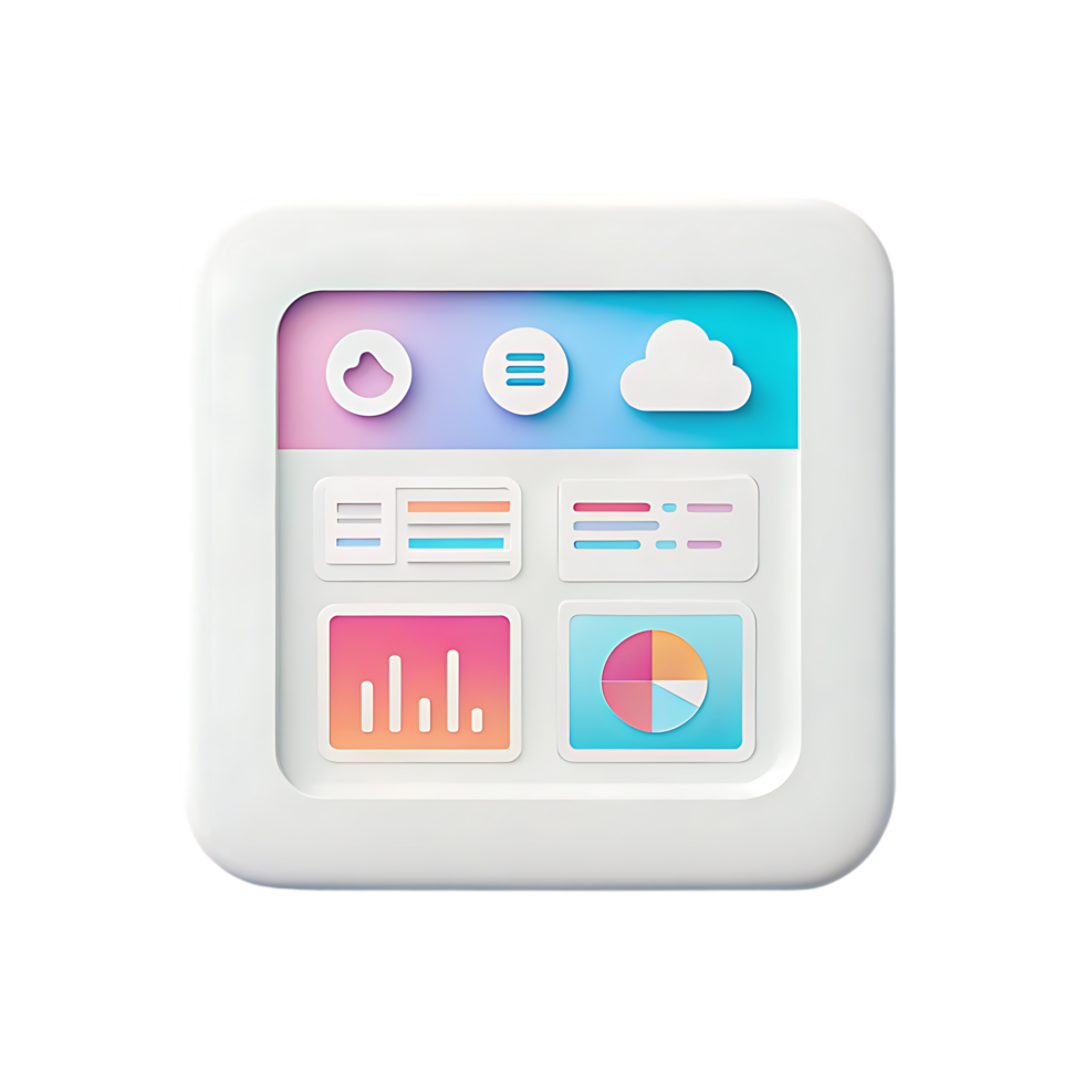 Modern app interface design with charts and graphs. png