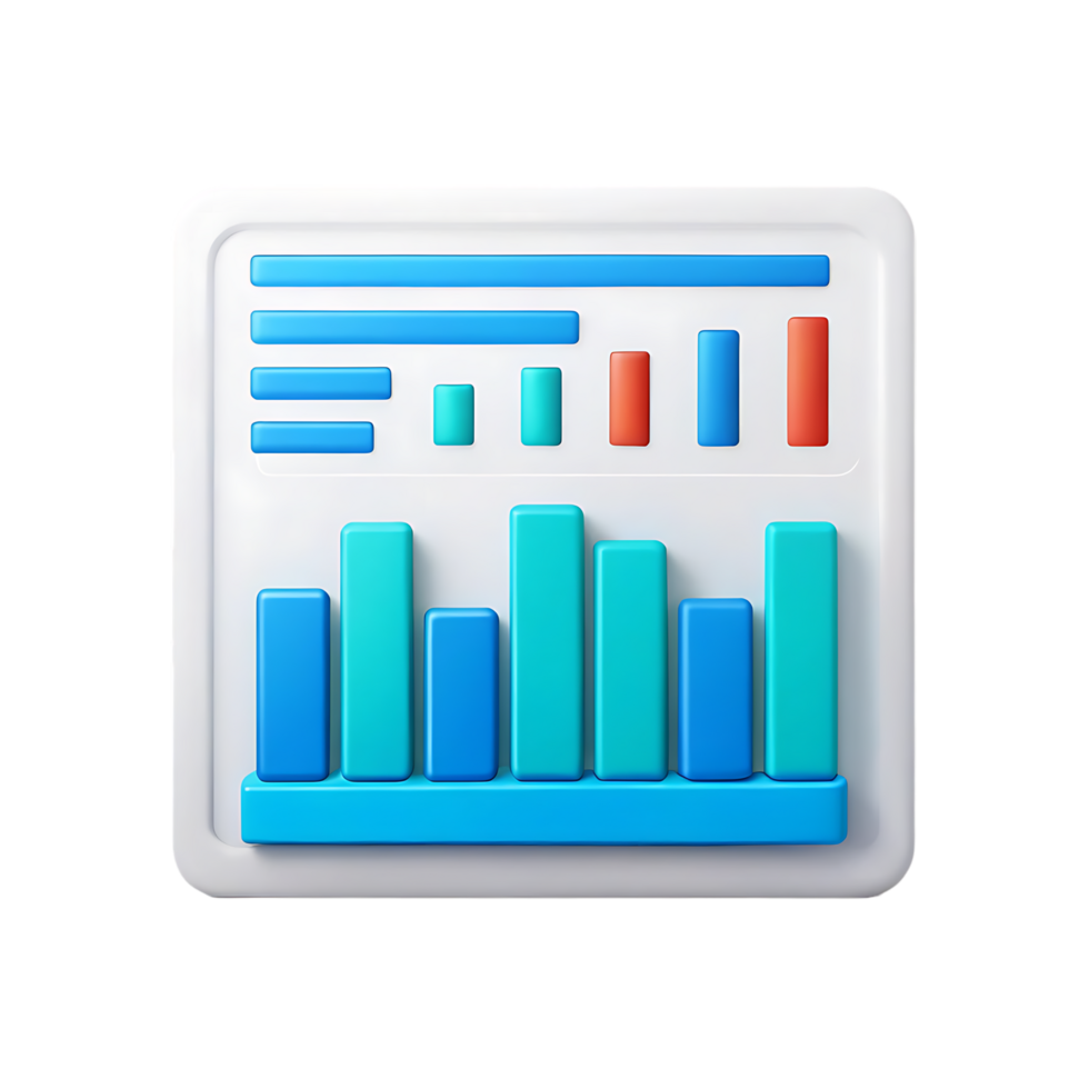 3D infographic icon, data analysis, business report png