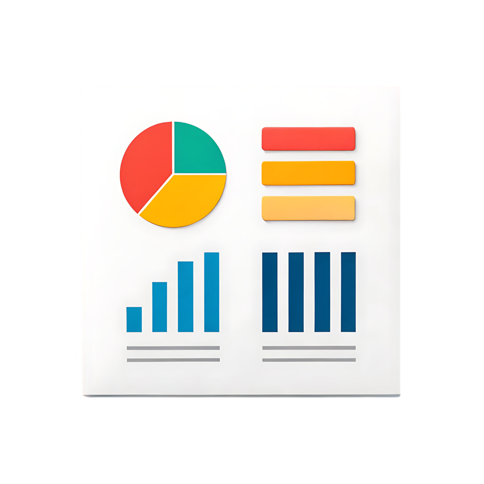 Colorful data charts and graphs infographic. png