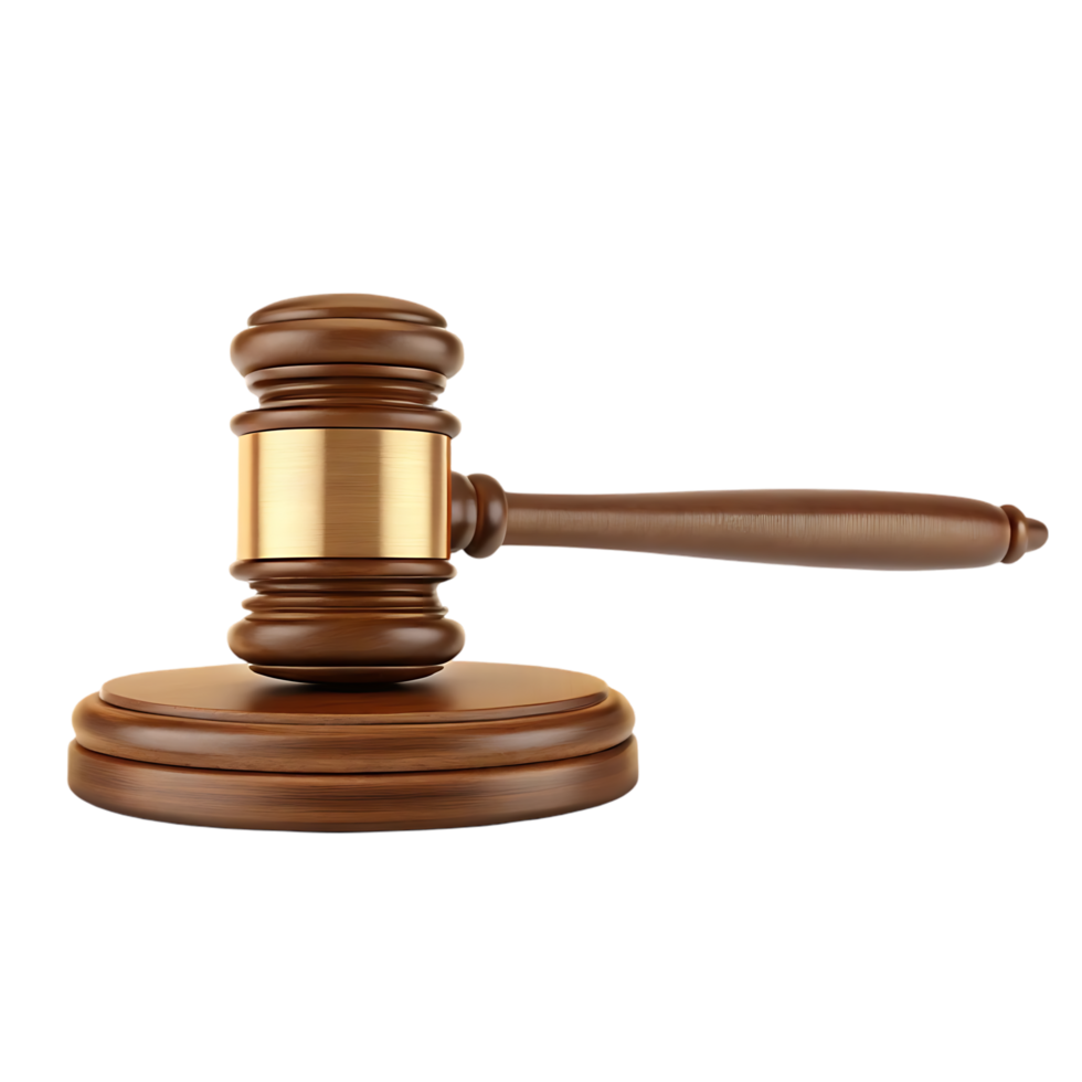 Wooden gavel on a sound block. Justice, law, auction png