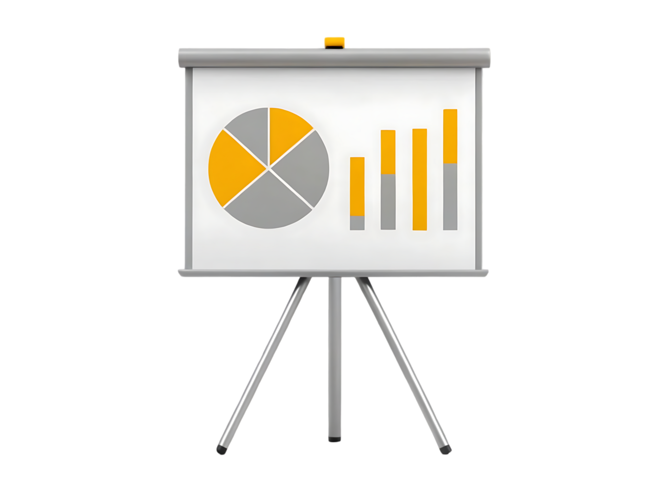 Presentation board with charts and graphs. png