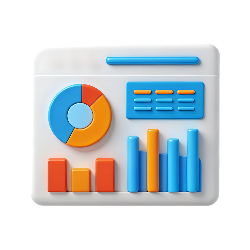 Colorful 3D infographic dashboard icon. png