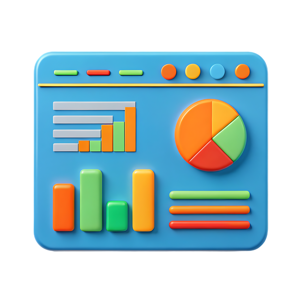 Colorful 3D data dashboard icon. png