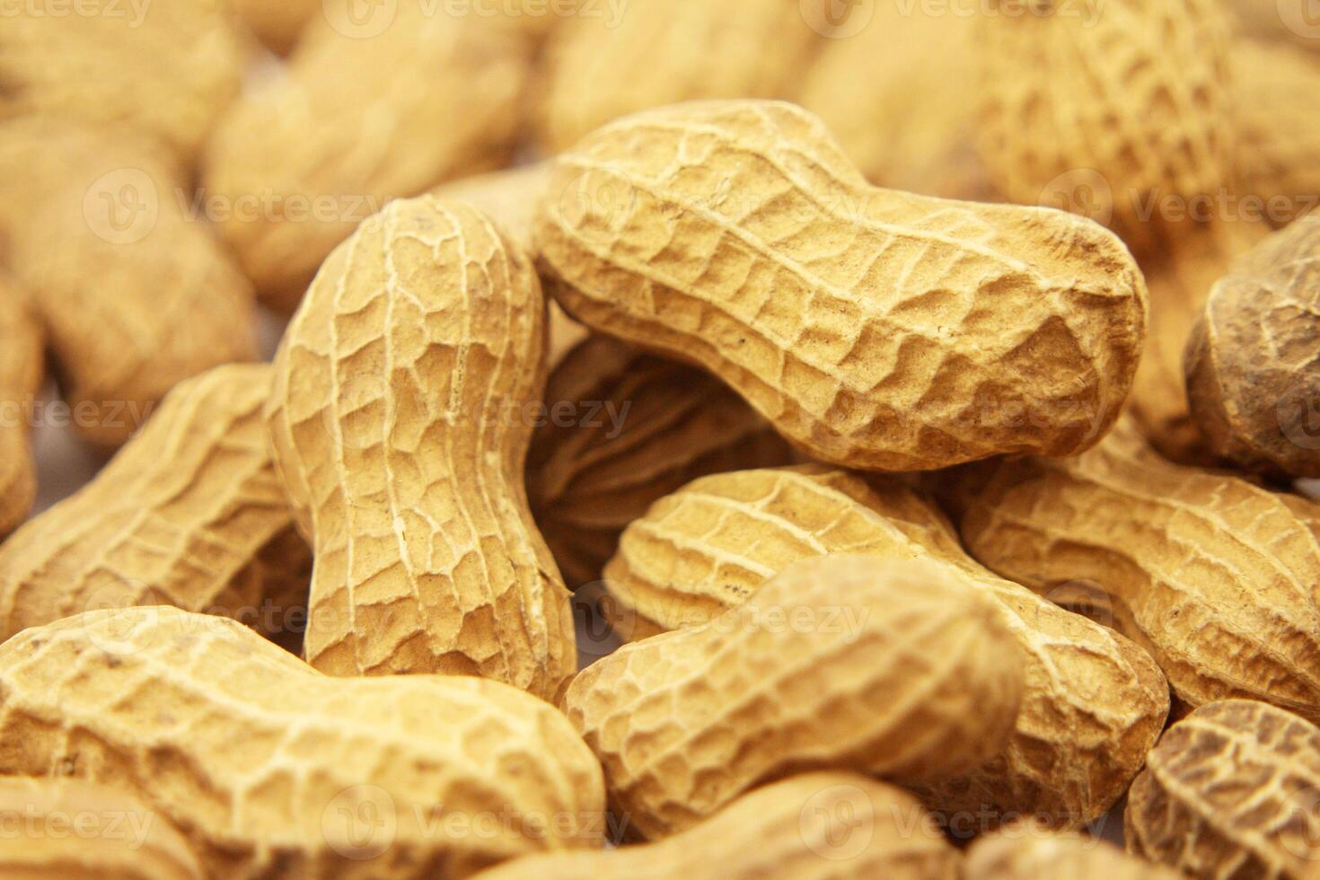 Peanut in a Shell Texture. Food Background of Peanuts photo