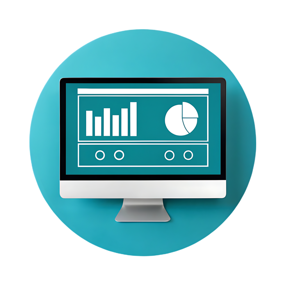 Computer screen displaying charts and graphs. png