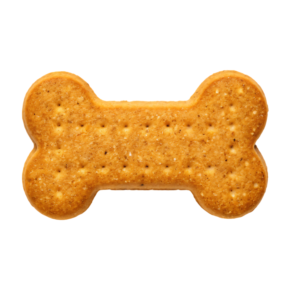 Single dog biscuit in bone shape png