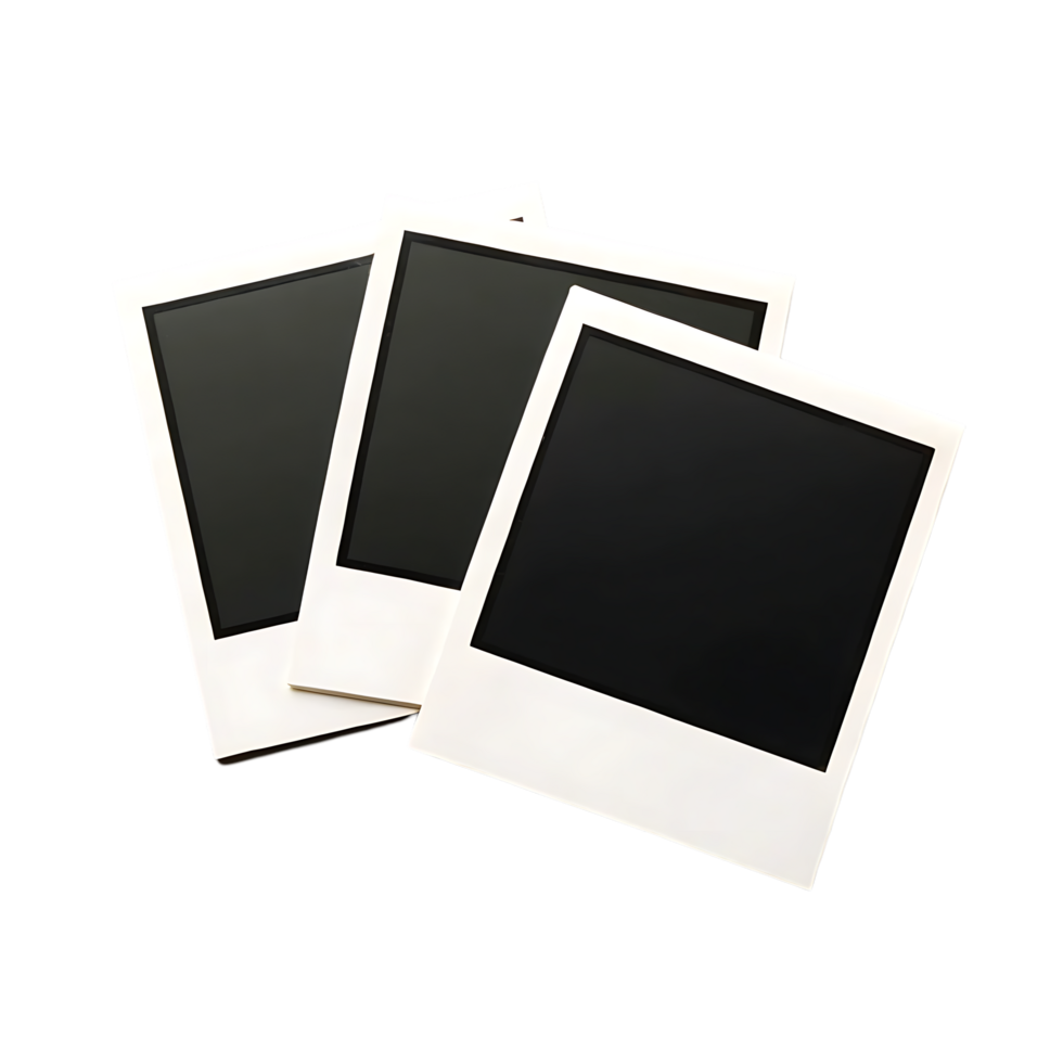 Three blank instant photos. png