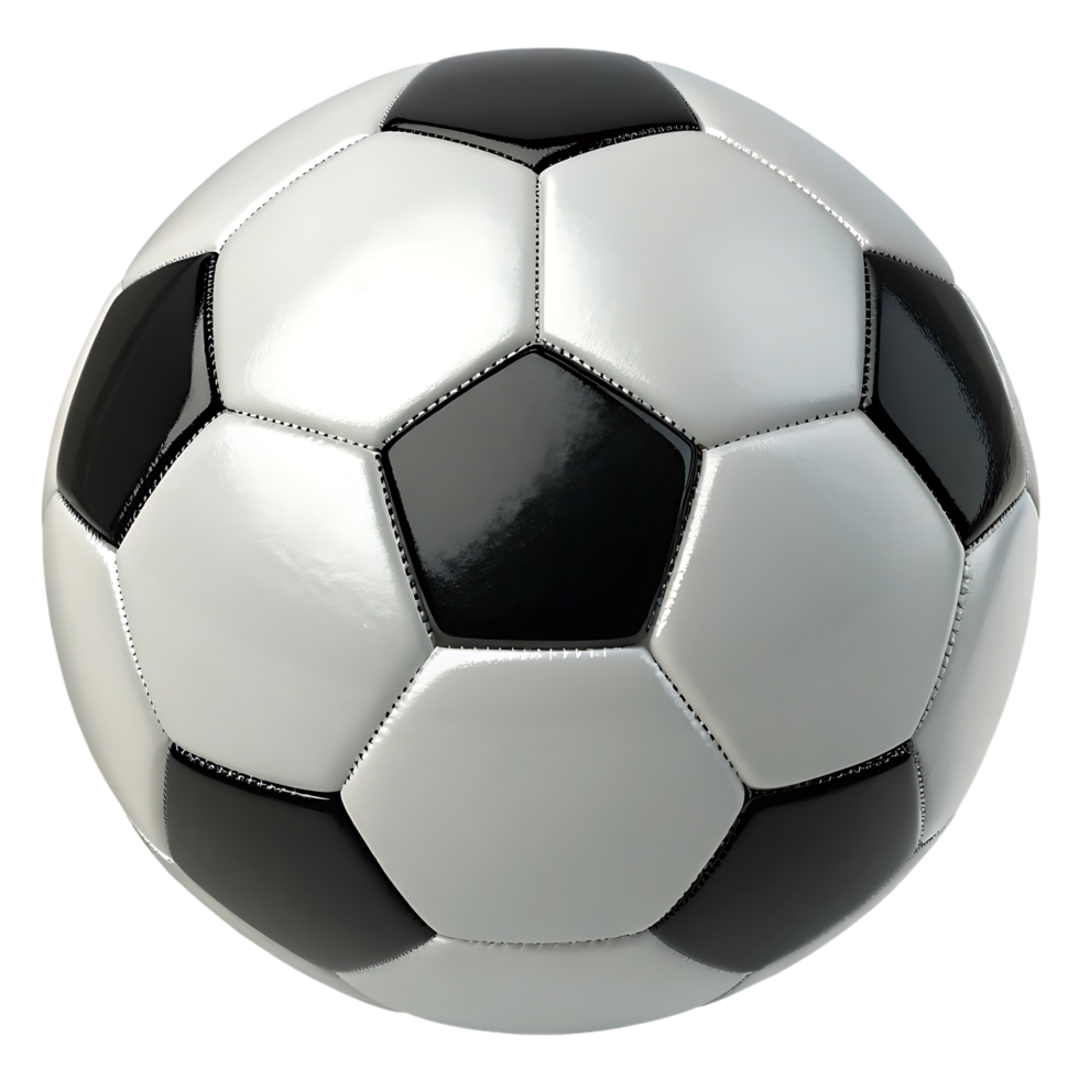 A classic black and white soccer ball. png