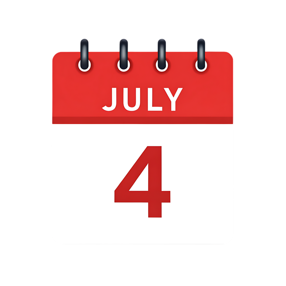 July 4th calendar icon. Independence Day. png