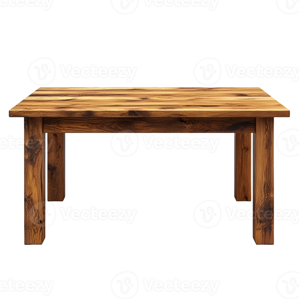 Rustic Wooden Dining Table, Farmhouse Style, Reclaimed Wood Tabletop png