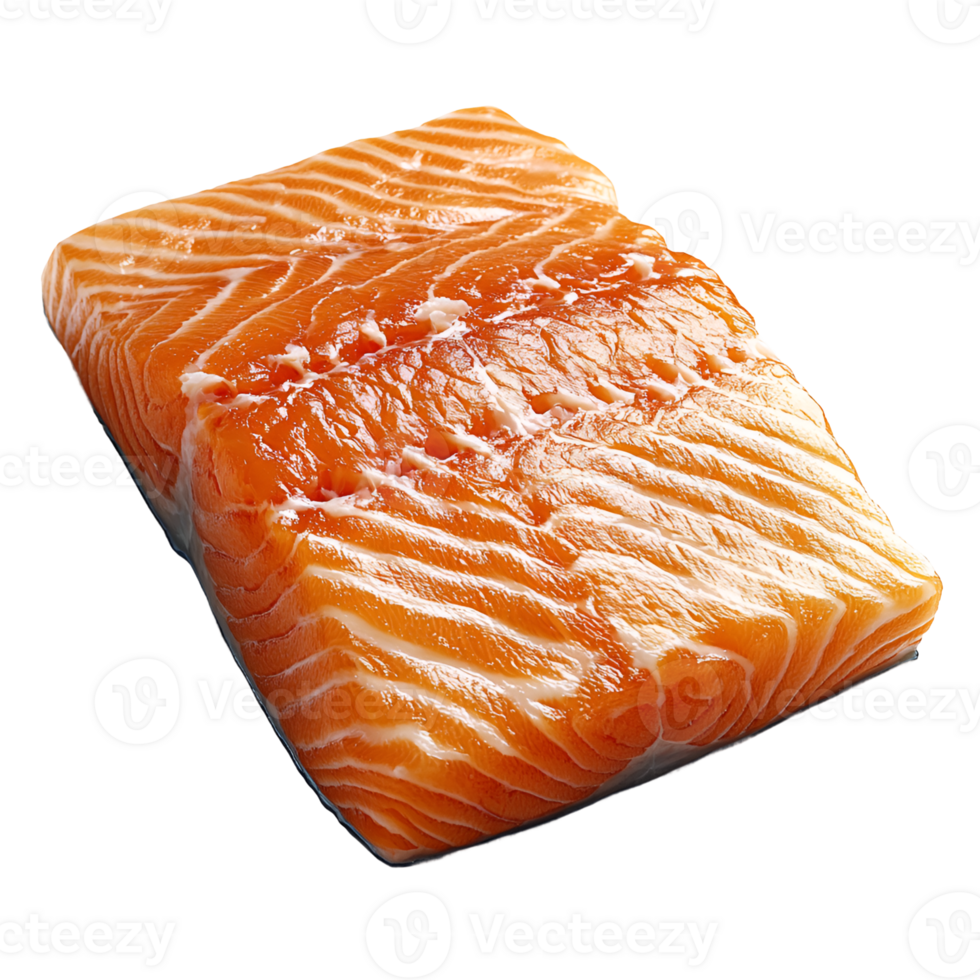 Fresh Raw Salmon Fillet, Close-up Studio Shot png