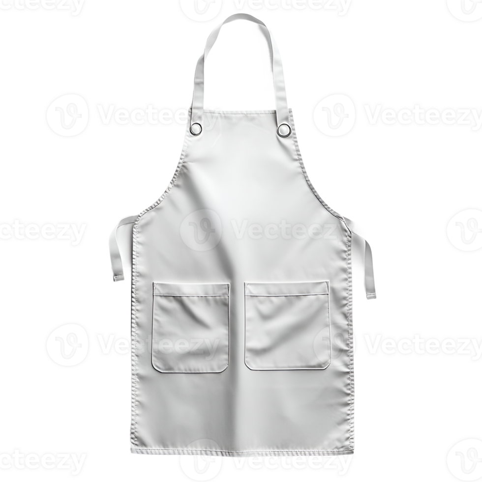 Blank White Apron with Two Pockets - Isolated on transparent Background png