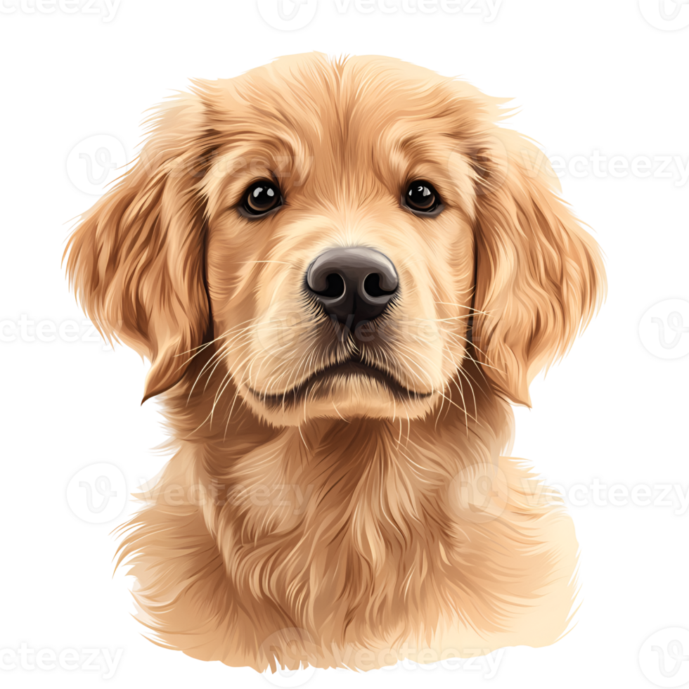 Adorable Golden Retriever Puppy Portrait png