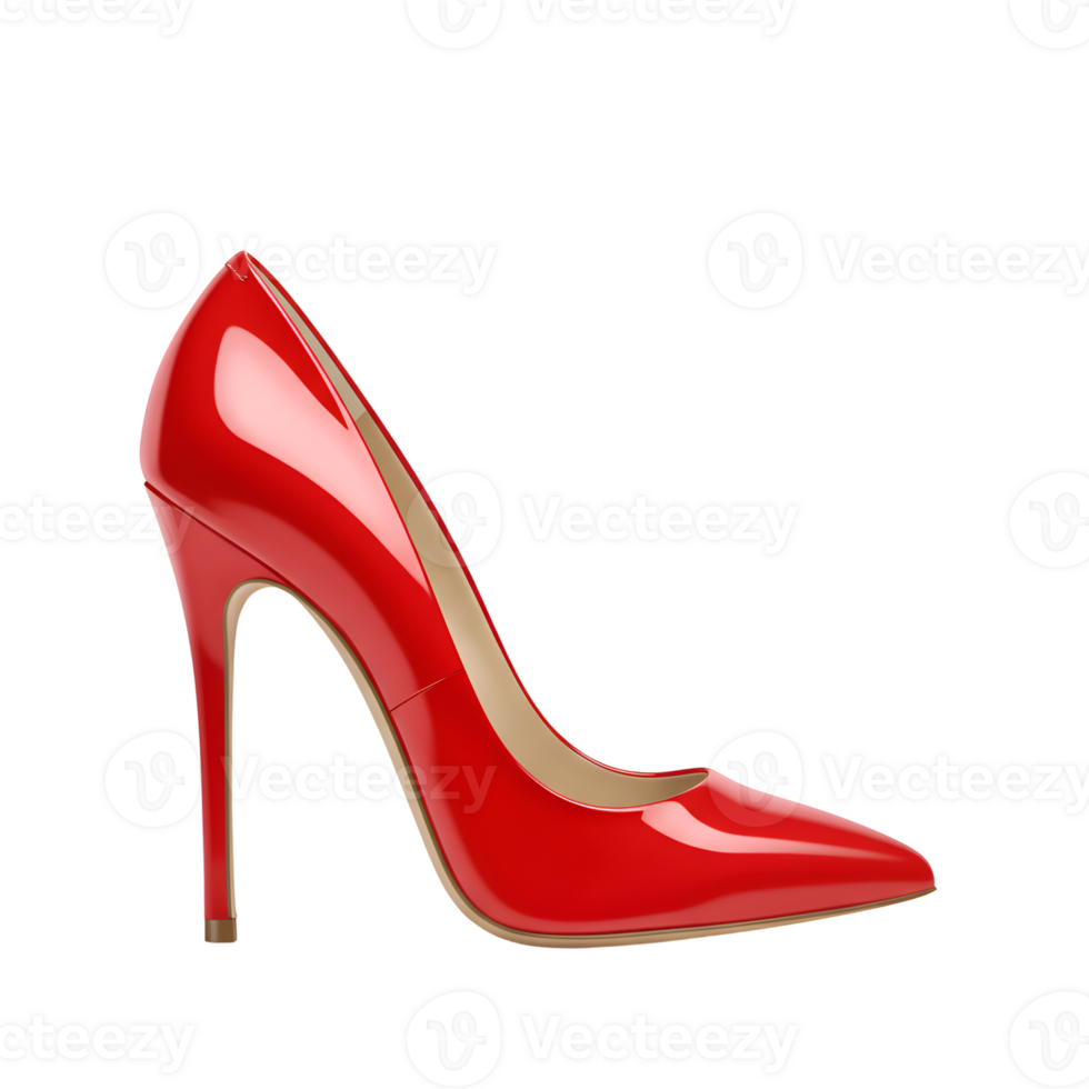 Classic Red Patent Leather High Heel Pump png