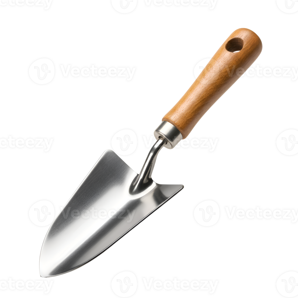 Stainless Steel Garden Trowel with Wooden Handle png