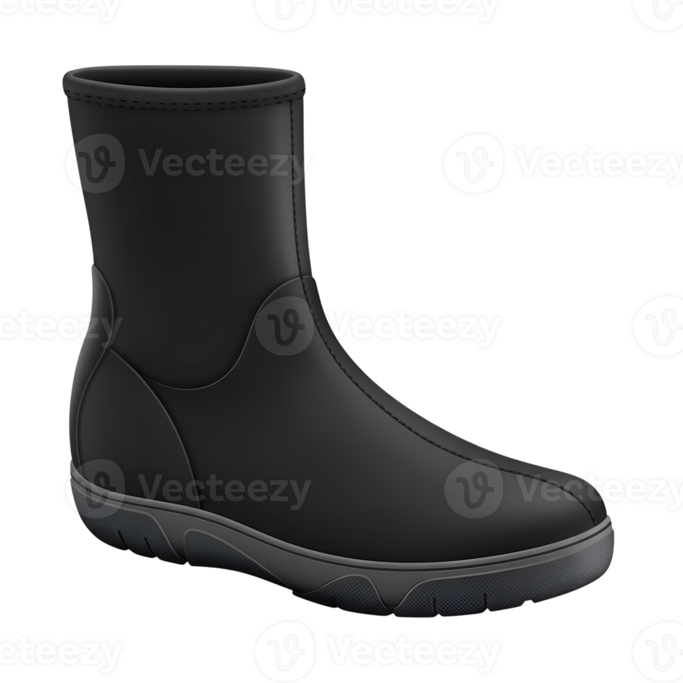 Stylish Black Ankle Boots Modern Footwear Design png