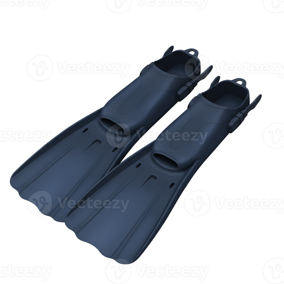 Pair of Sleek Blue Diving Fins, Snorkeling Equipment, Underwater Gear png