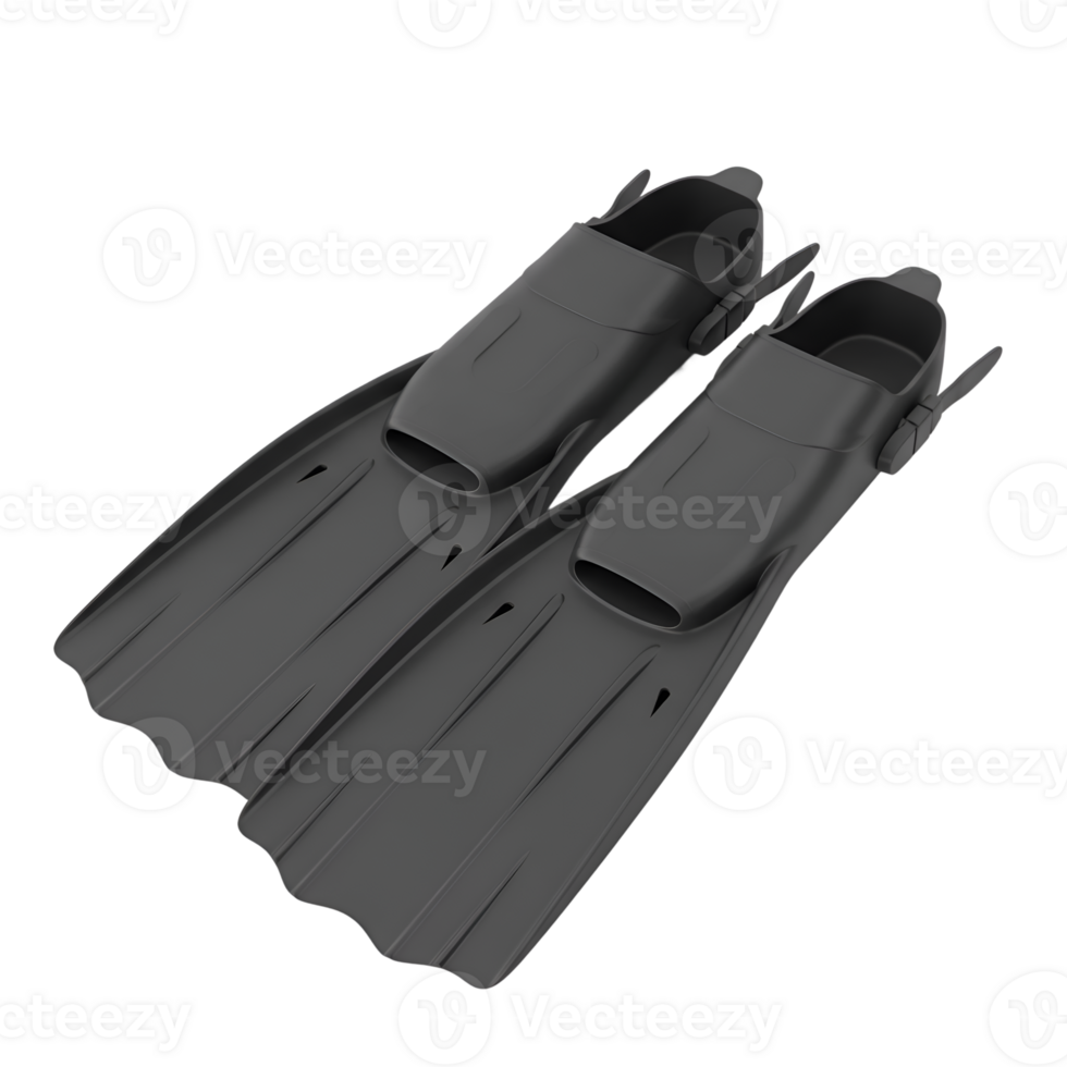Pair of Black Diving Fins, Scuba Equipment, Underwater Gear png