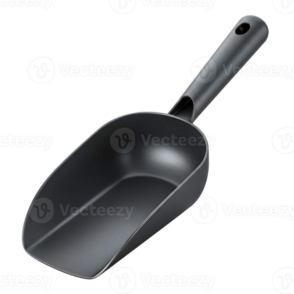 Modern Black Plastic Scoop for Food or Materials png