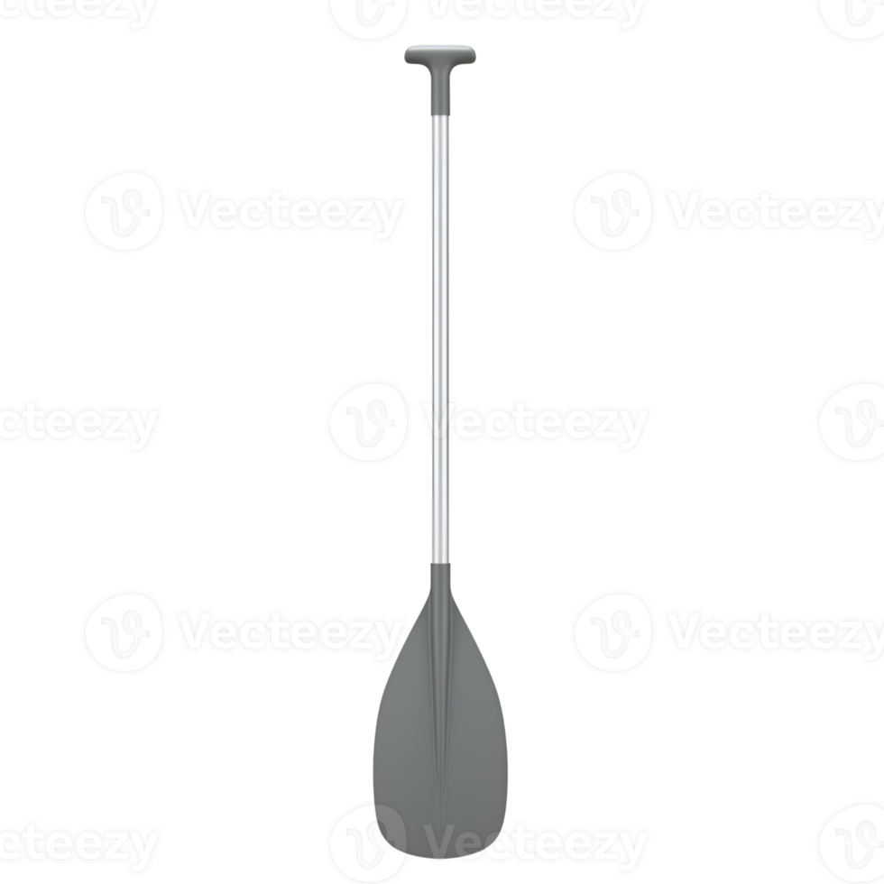 Grey Kayak Paddle with Aluminium Shaft Isolated on Transparent Background png