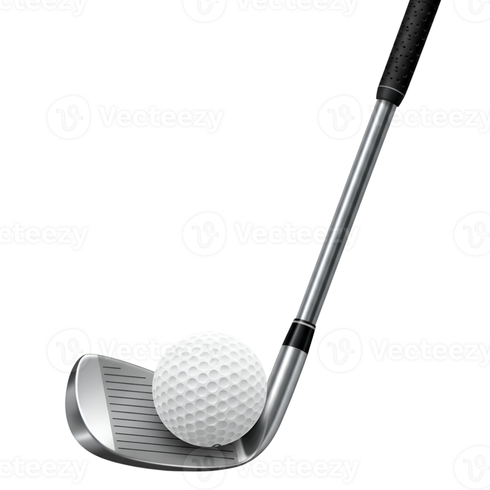 Golf Club and Ball Ready to Strike png