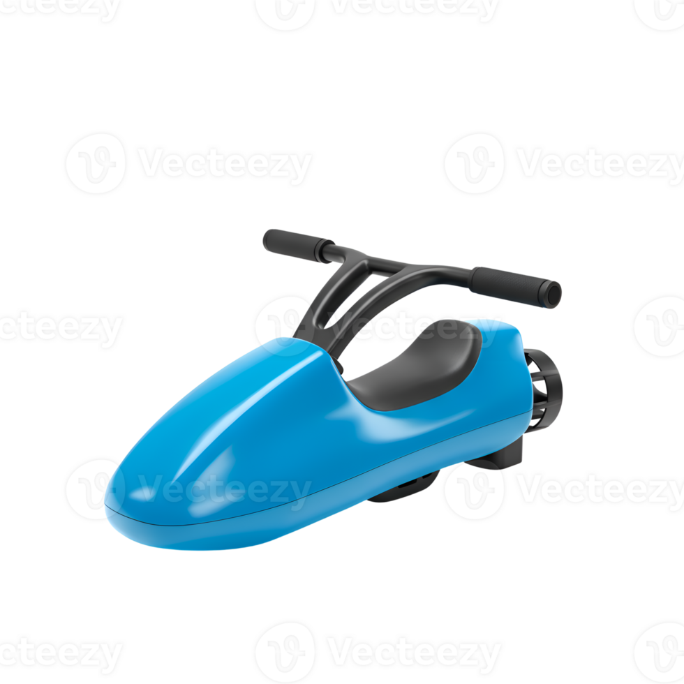 Futuristic Blue Child RideOn Toy Modern Design Scooter for Active Play png