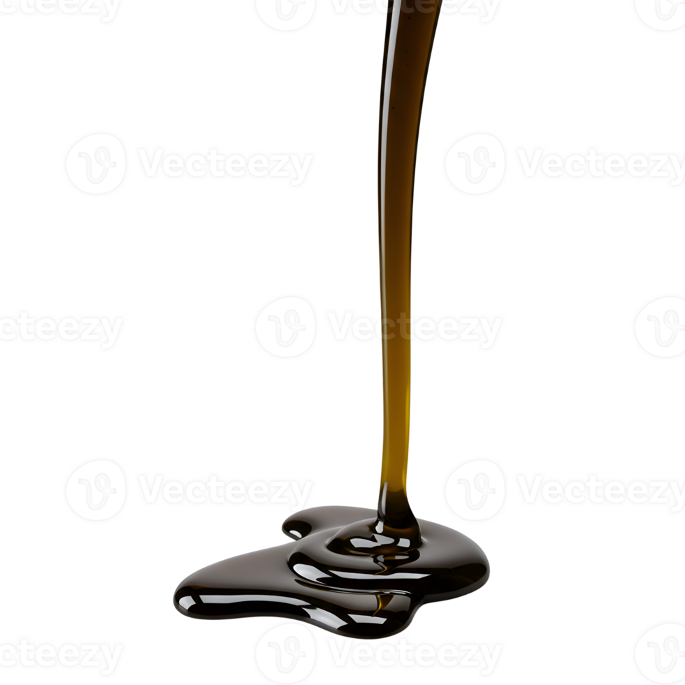 Dark Liquid Pouring and Spilling on Transparent Background png