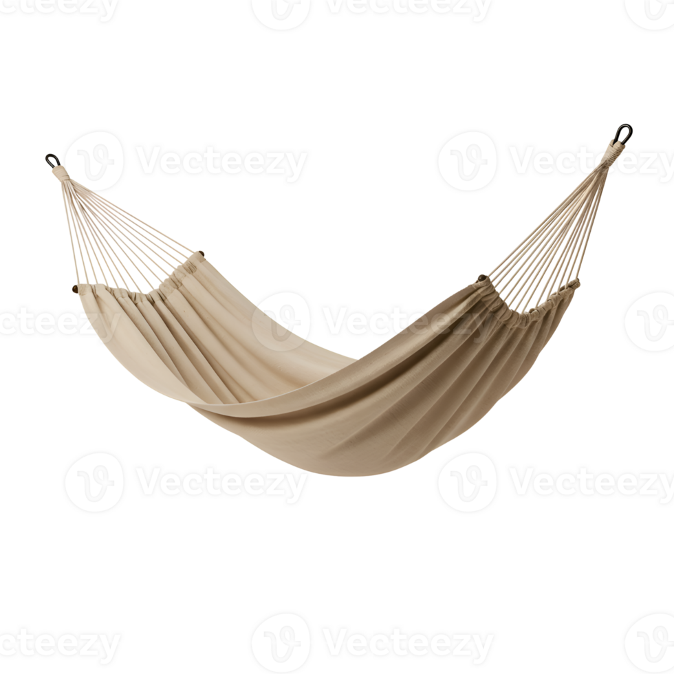 Beige Cotton Canvas Hammock Isolated on Transparent Background png