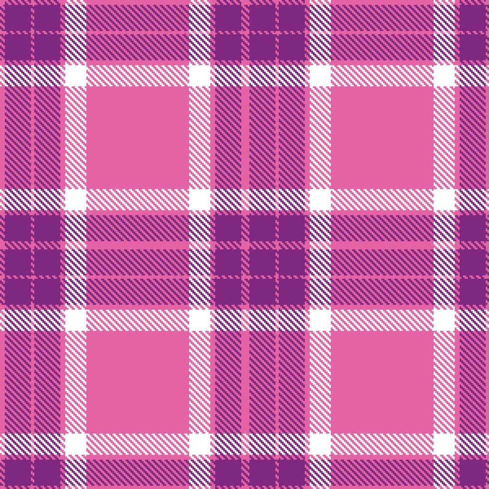 Modern Iridescent Barbie Pink Seamless Tartan Textile Design vector