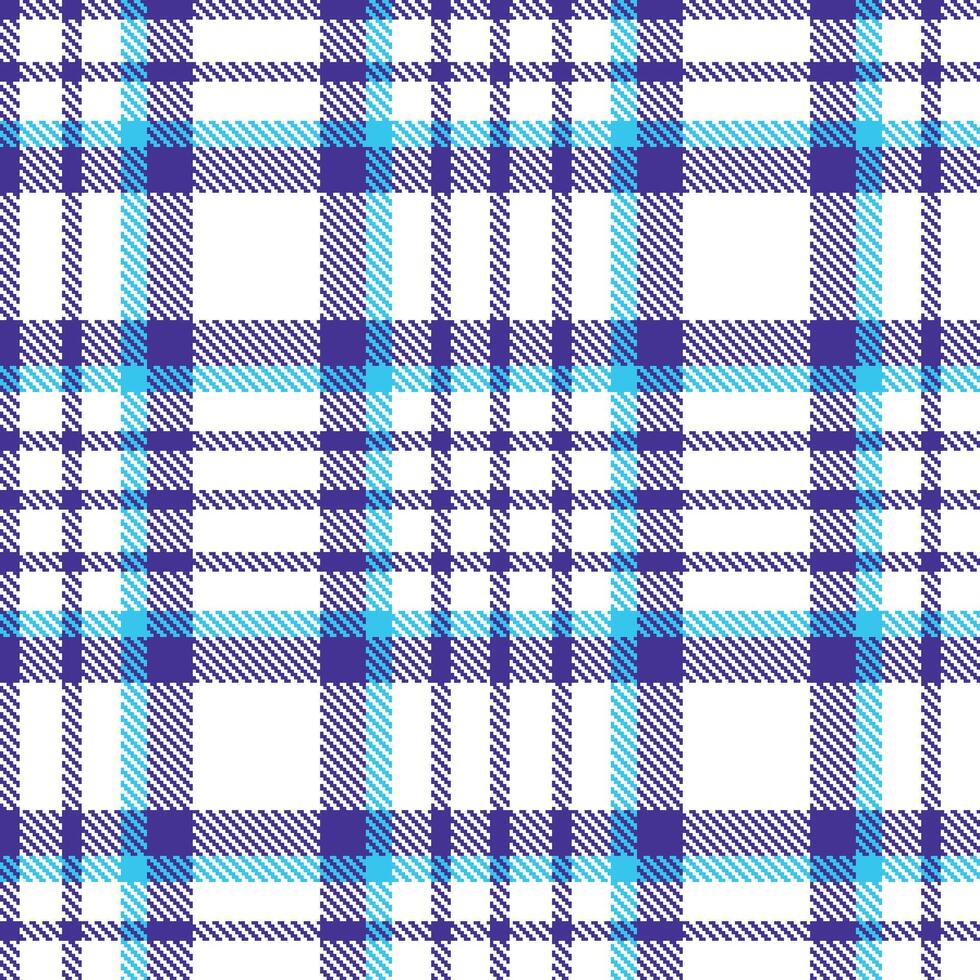 Modern Seamless Tartan in Muted Sapphire tones Textile Design vector